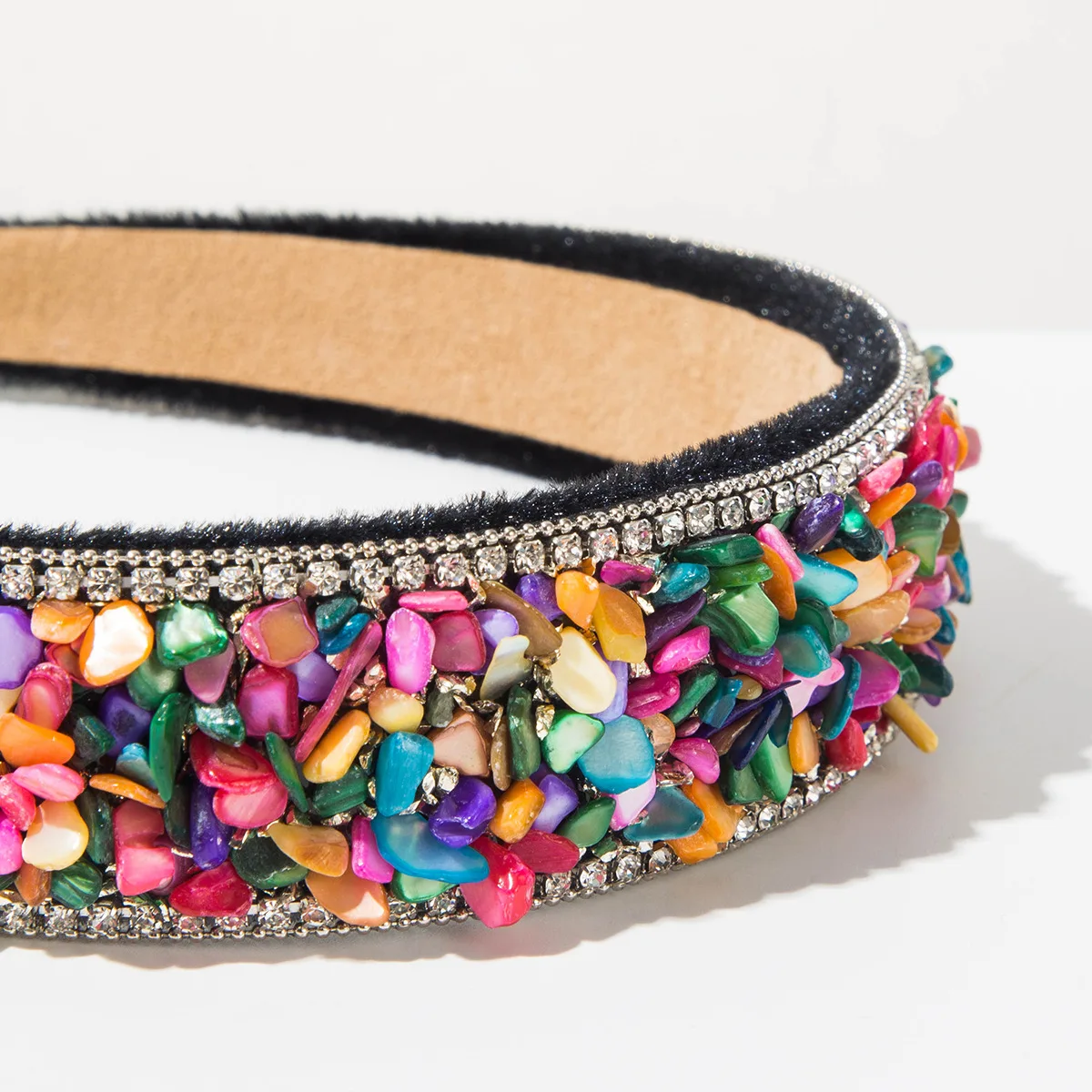 Barockes, farbenfrohes Strass-Stirnband für Damen, Vintage-Haarband mit aufwendiger Verarbeitung, hochwertige Haaraccessoires für Party und Bankett – Detail 20