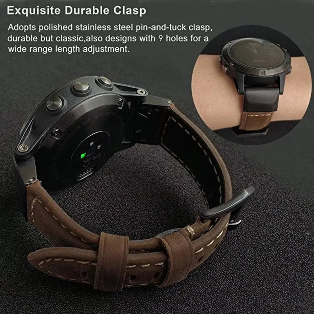 Premium Leather QuickFit Watch Strap - 26mm & 22mm