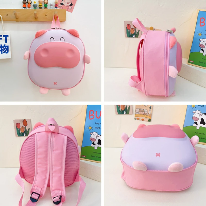 New Hard Shell Handheld Backpack Fashionable Cute Cute Cow Children's Backpack Trend Student Backpack 3