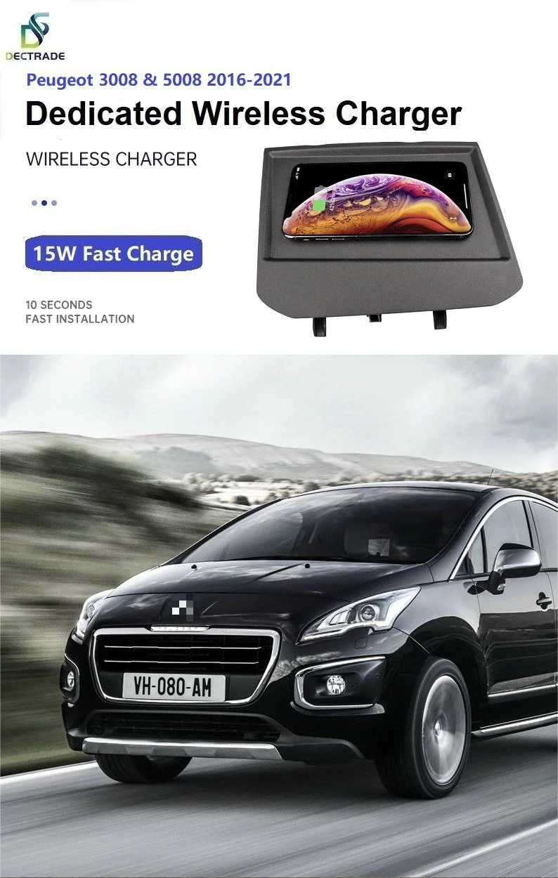 Chargeur Induction Voiture MOPAR 15W – Pour Peugeot 3008, 308, 2008, 208