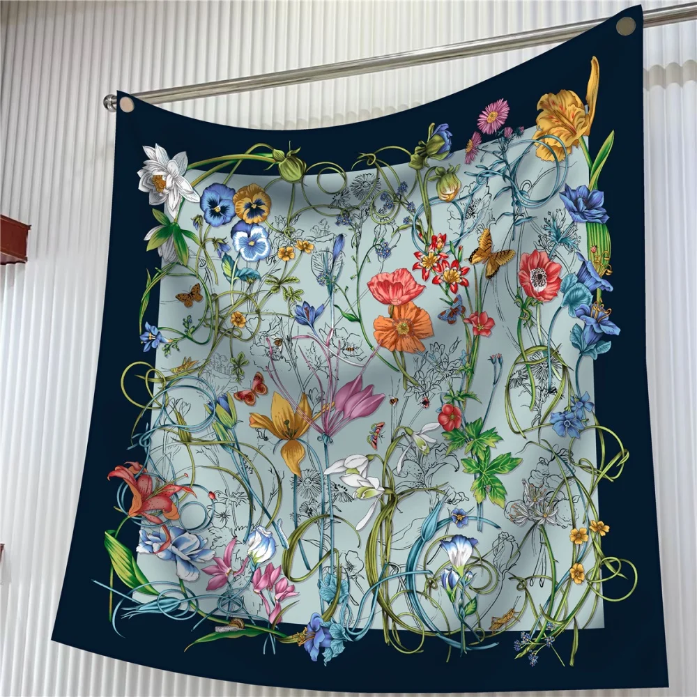 Printed Silk Square Scarf 1