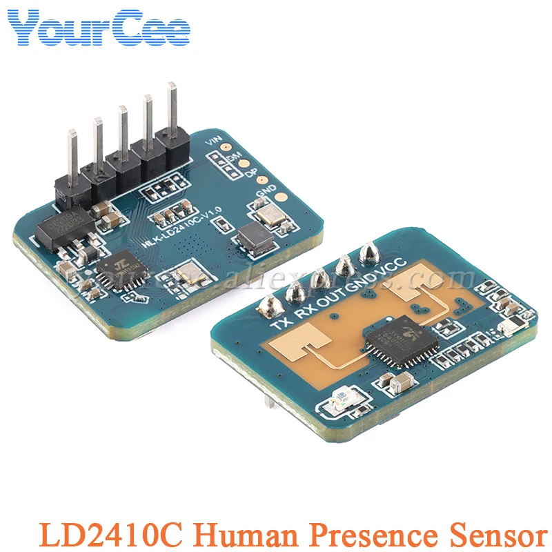Piezas mmWave FMCW, 5/1 HLK LD2410C, 24G, onda milimétrica, 5M, Sensor