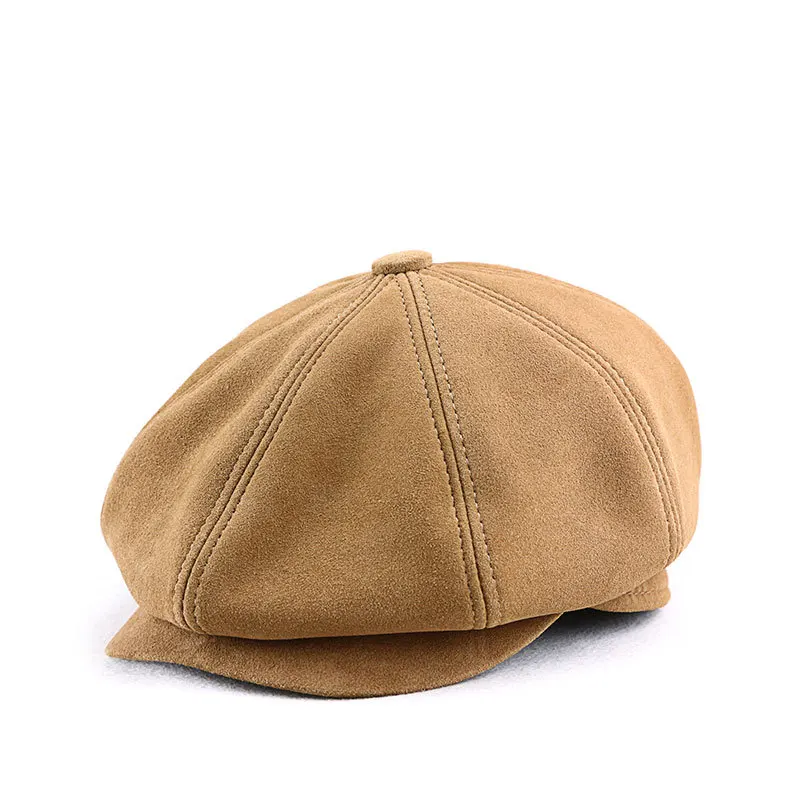 Cap Leather Men Women Golf Gatsby Style Newsboy Flat Waterproof