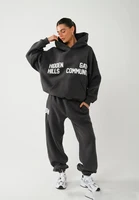 2025 printemps et automne marque à la mode imprimé ensemble à capuche avec sweat à capuche à manches longues pour hommes et femmes, manteau polyvalent décontracté 3