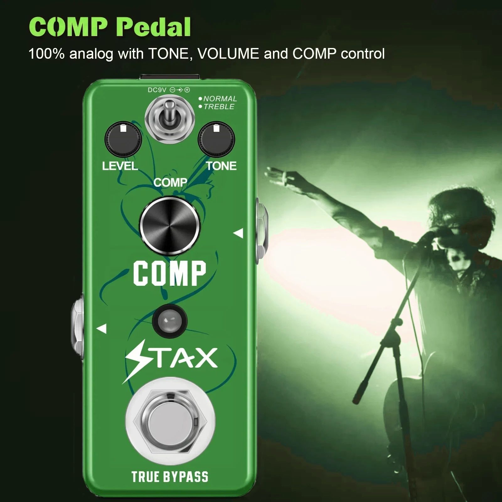Stax Ultimate Comp Guitar Effect Compressor Pedal, Asharper