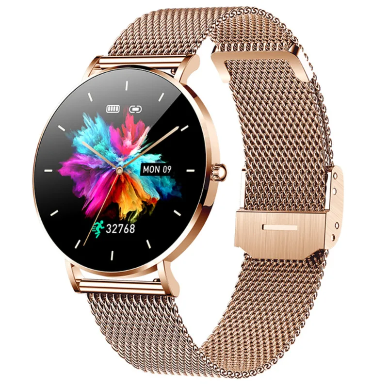 

2024 New Ultra Thin Ladies Smart Watch Women AMOLED HD Pixel Display Always Show Time Female Gold Smartwatch Lady Gift Fashion