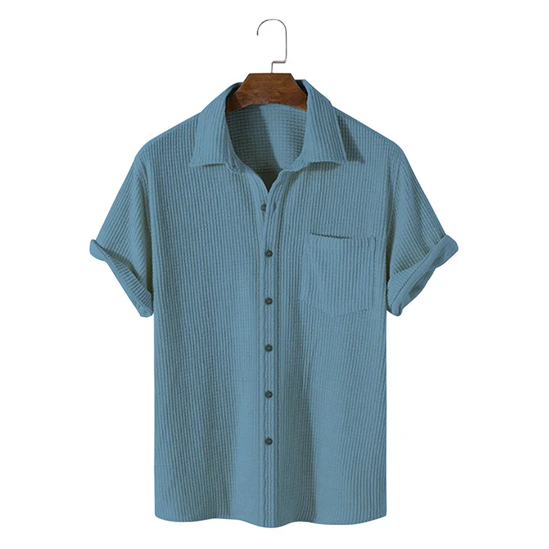 Summer 2024 Hawaiian Shirt Man Shirts High Quality T-shirt Men Luxury Men's Clothing Beach Tiki Fashion Blouses Social Cotton