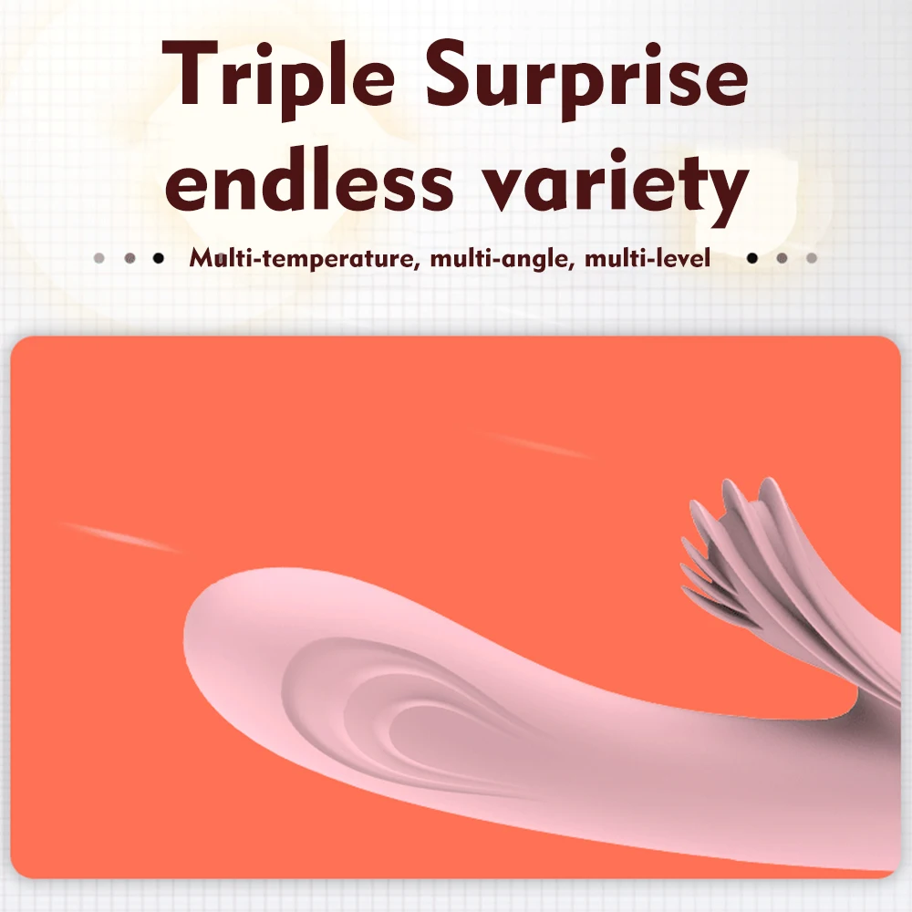 Laile Temperature Tongue Lick Stick for Women 41.2°C Variable Frequency Vibration Heating Massage Adult Sexual Masturbation Tool