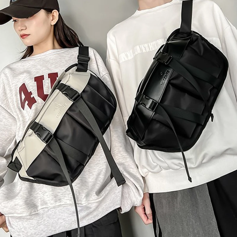 

Personalised Trend Men's Crossbody Zip Waterproof Fashion Multilayer Chest Bag Daily Commute Cycling Premium Sling Bags Unisex