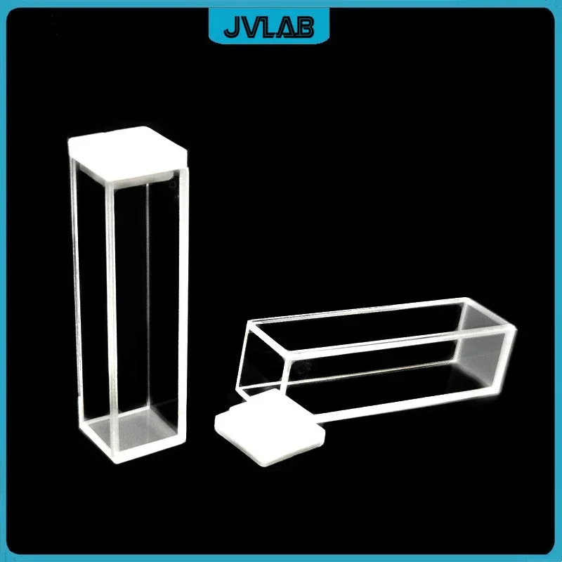 Fluorescent Quartz Cuvette Light Path 10mm Four Side Clear Windows High Light Transmission Frit Sintering Technology 2 / PK quartz cuvette cell