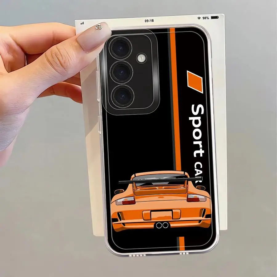 Soft Cover Phone Case with Sport Car Design