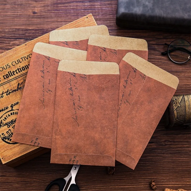 

10Pcs/lot Retro Kraft Envelope Senior Business Envelopes Vintage Wedding Paper Mail Invitation Scrapbooking Gift