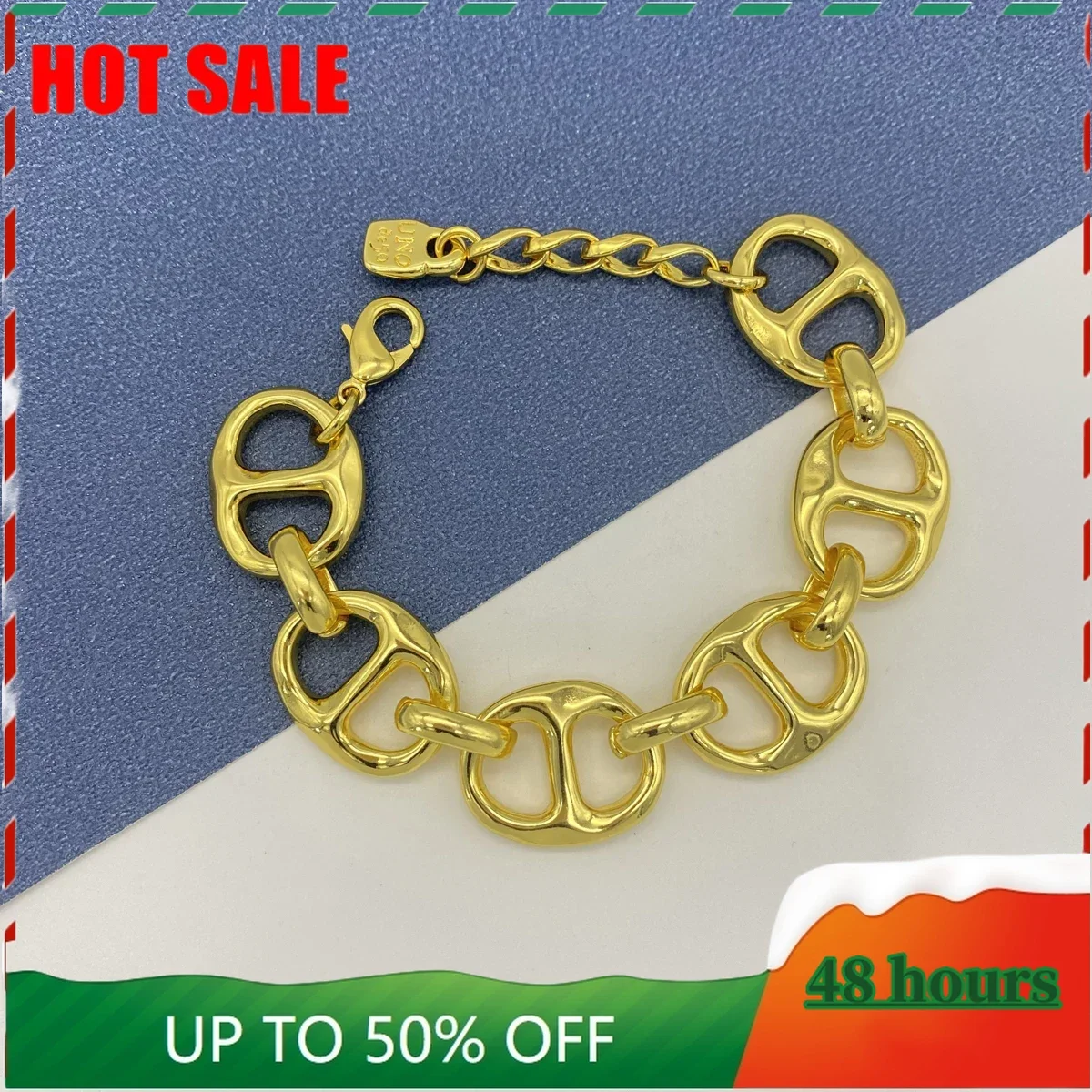 Фото Pulsera DE Perlas DE Color Dorado DE 14 квилаты, Brazalete DE Nicho DE тела, популярная joyeria, модный подарок, UNO DE 50, Nine №3