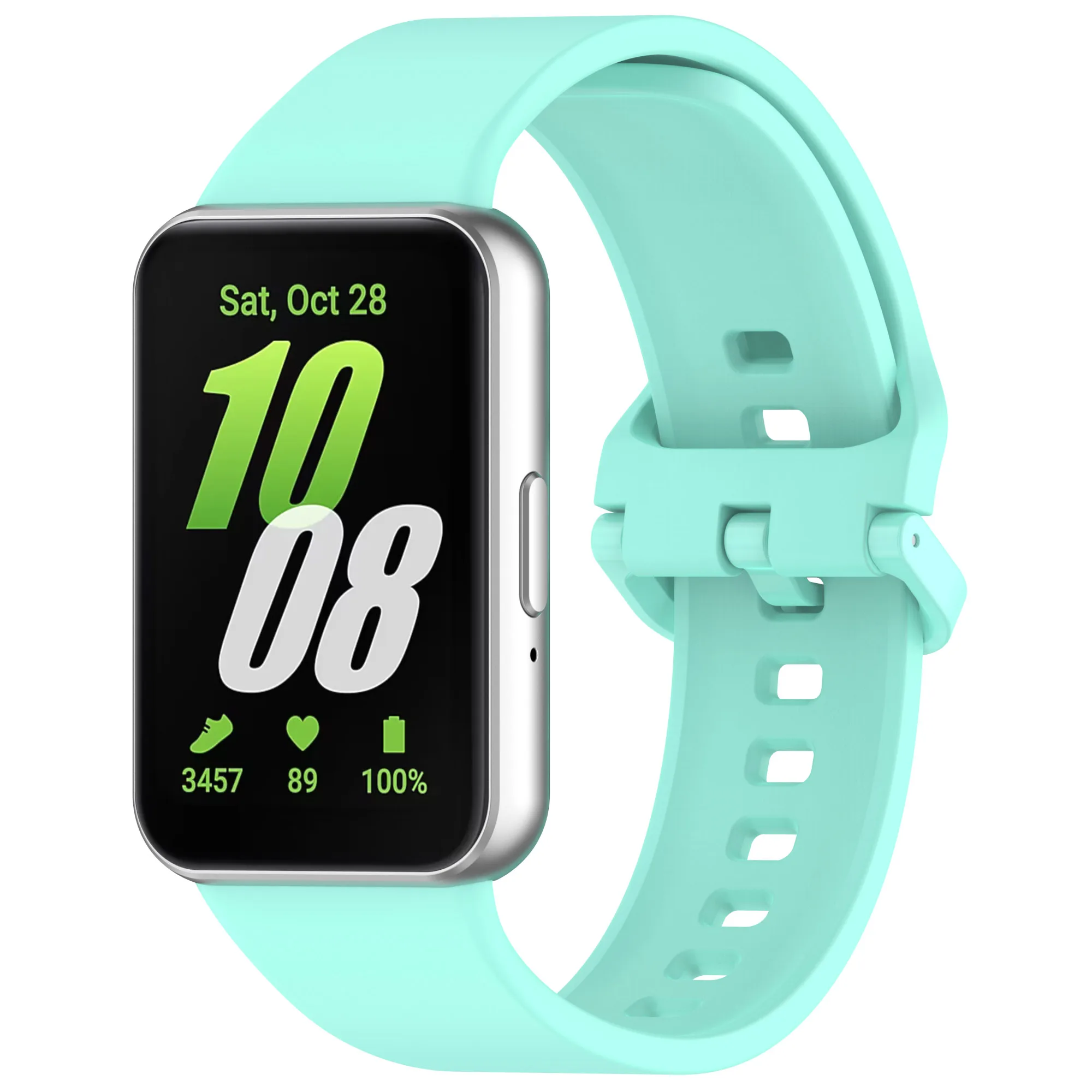 Durable Silicone Sport Watchband - Single Color Adjustable Wristband Accessory