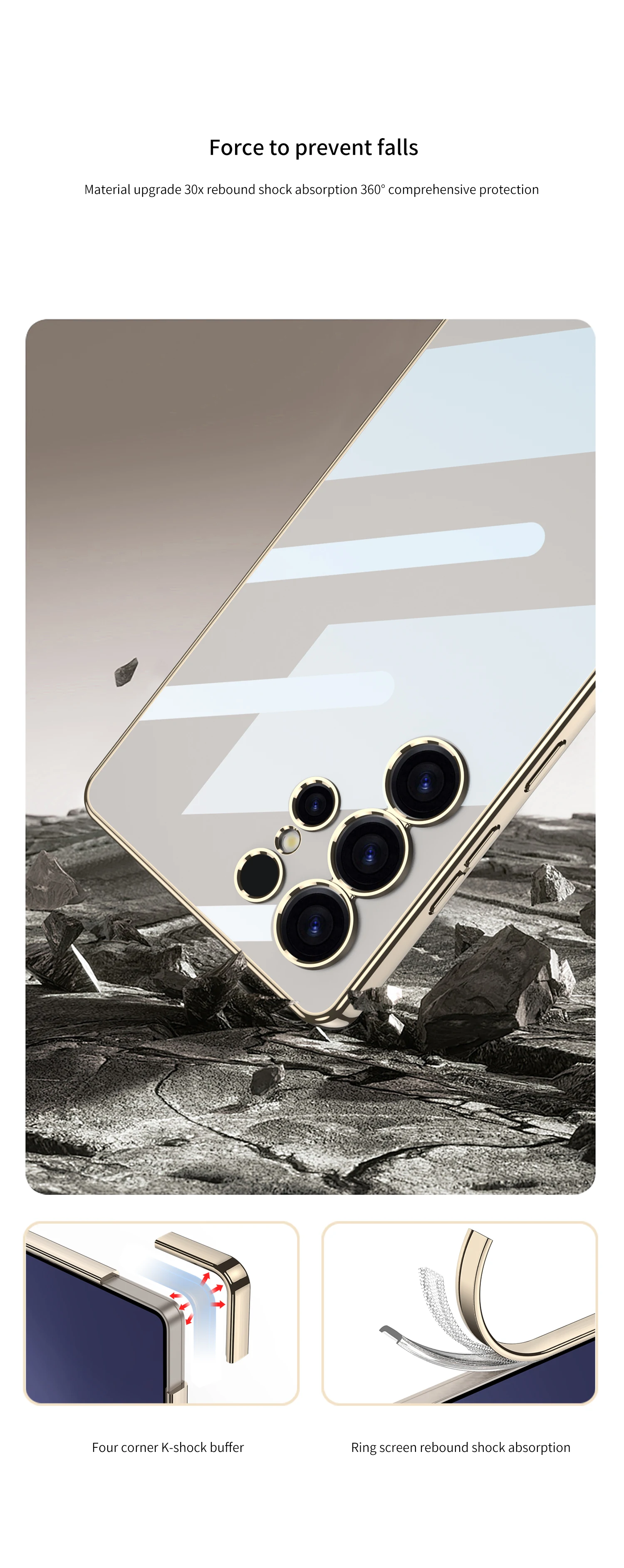 Luxury Plating Clear Silicone Case for Samsung Galaxy S25 Ultra Shockproof Soft