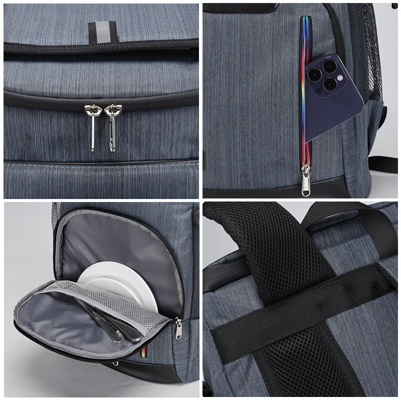 34L Camping Picnic Bag EVA Leak Proof Fruit Beer Beverage Insulated Ice Bags Outdoor Tableware Storage Backpack A1174