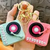 Creative Recordable Record Player Keychain Mini Retro Recorder Toy Phonograph Pendant Couples Gift 4