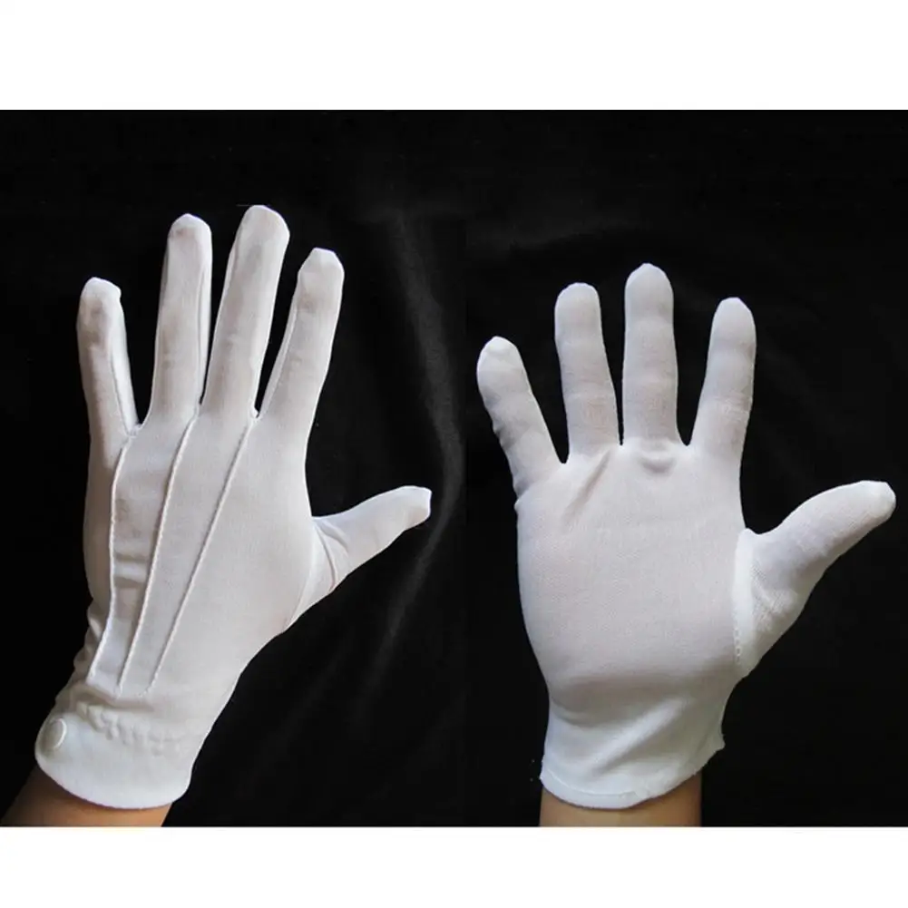 Cotton Gloves cotton gloves tuxedo gloves 2PCS Men Formal Tuxedo Uniform Gloves Honor Guard Parade Ceremony Costume Cosplay Coin Jewelry Butler