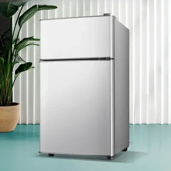 [First-Class Energy Efficiency] Amoi Mini Household Small Double-Door Refrigerator for Two Persons