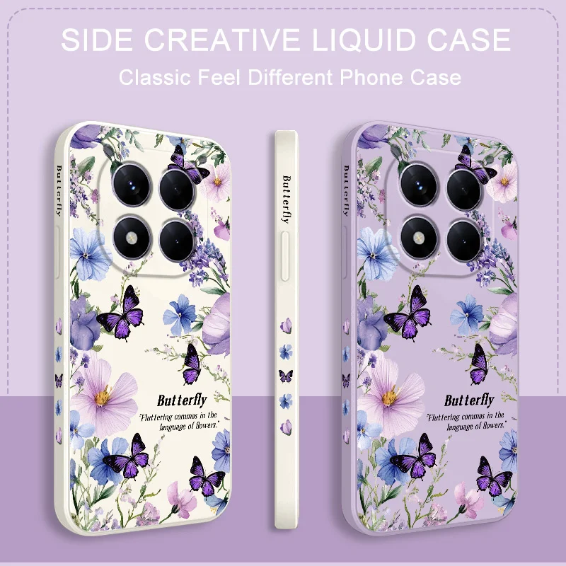 Elegant Butterfly Lovers Liquid Silicone Phone Case