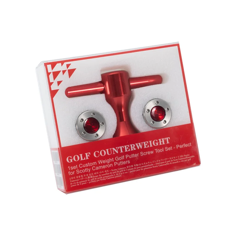 1 Set Golf Putter Weights 5g/10g/15g/20g/25g/30g/35g/40g 2pcs with Red Wrench Kit Replace for Titleist Scotty Cameron Putter 5