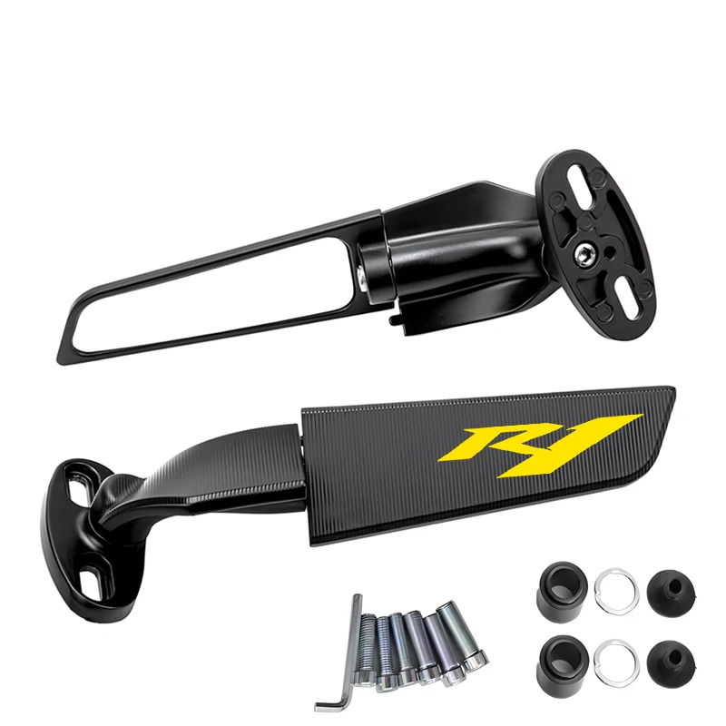 For yamaha YZF R1 YZFR1 YZF-R1M R1M Motorcycle CNC rearview mirror fixed wing 4