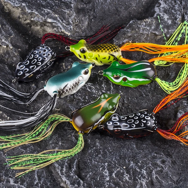 Topwater Frog Lures Kit – 5 Soft Hollow Body Frog Baits With Tackle Box For Bass Fishing - View #5
