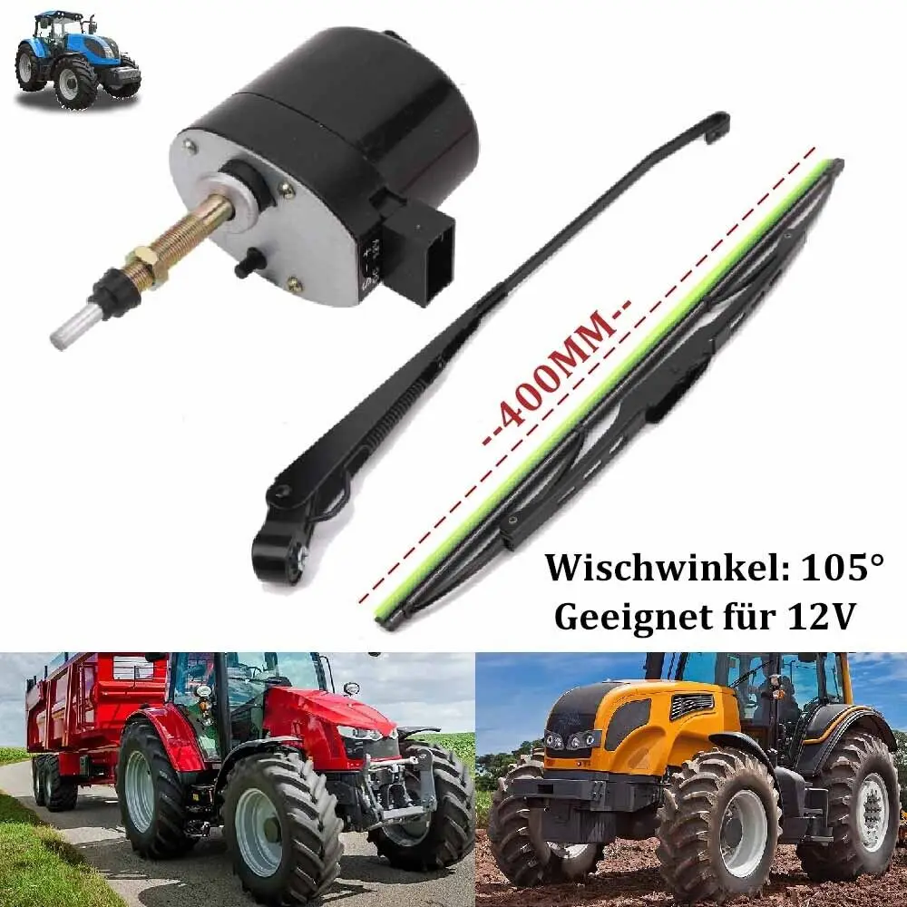 Ruitenwissermotor, DC12V Metalen Ruitenwissermotor 105° Wisveld Universeel Accessoire voor Tractoren