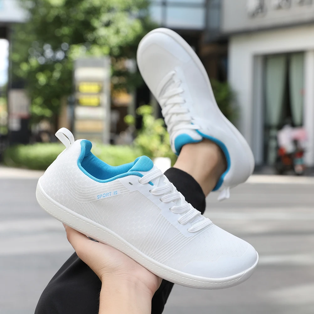 Minimalist Barefoot Shoes Cross Trainer Shoes Non Slip Wide Toe Walking Shoes Breathable Lightweight Tennis Shoes for Men Women 4
