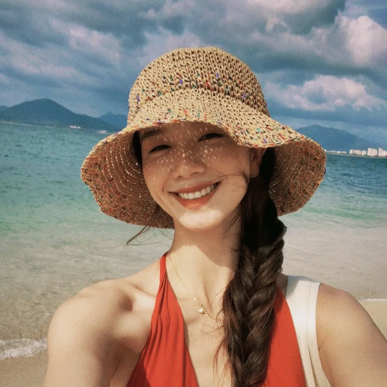 Crochet Straw Sun Hat with Wide Brim Foldable Beach Hat High Quality Foldable Summer Women Wide Brim Sun Wholesale  main image 2