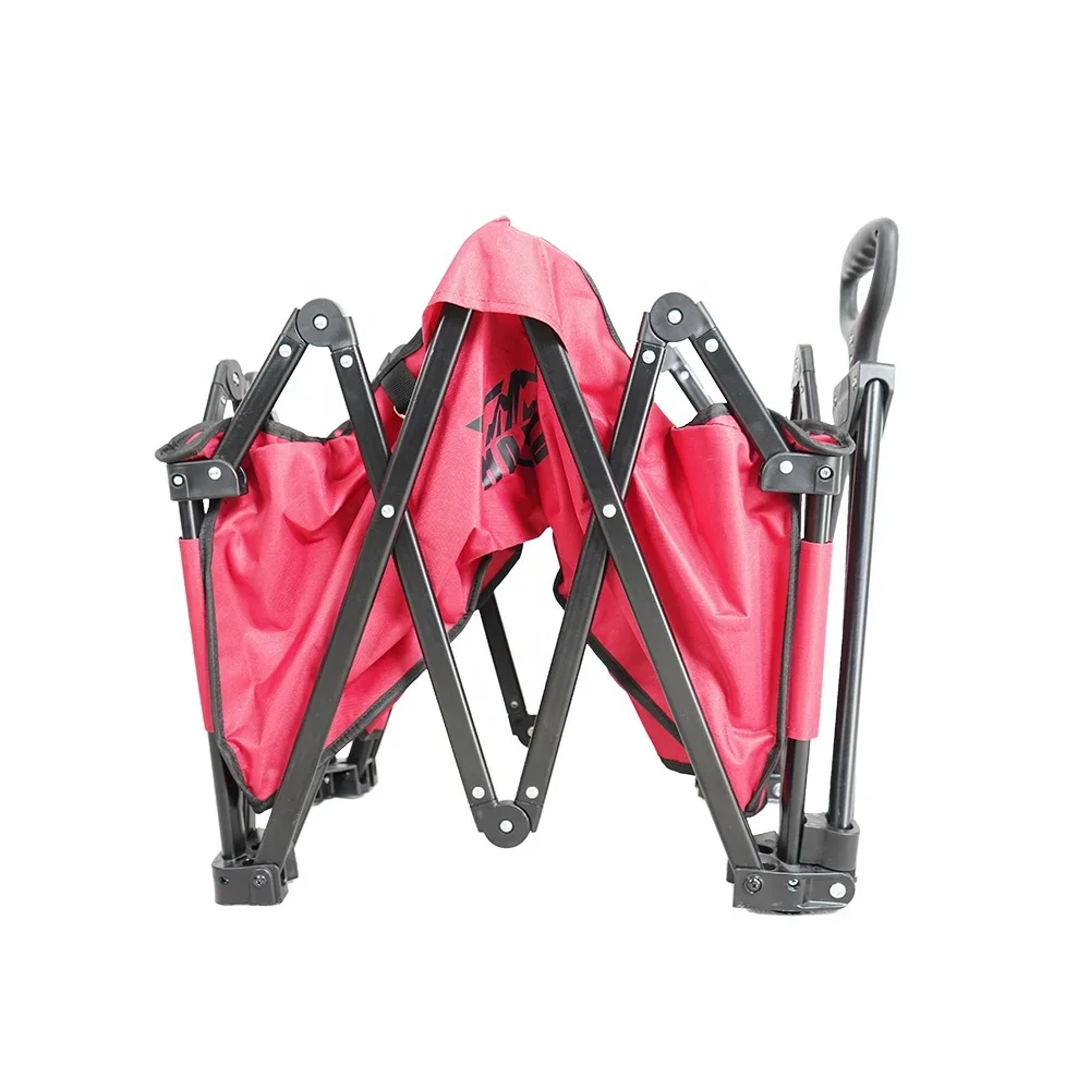 Heavy Garden Collapsible Camping Folding Wagon Foldable Portable Trolleys Beach With Table