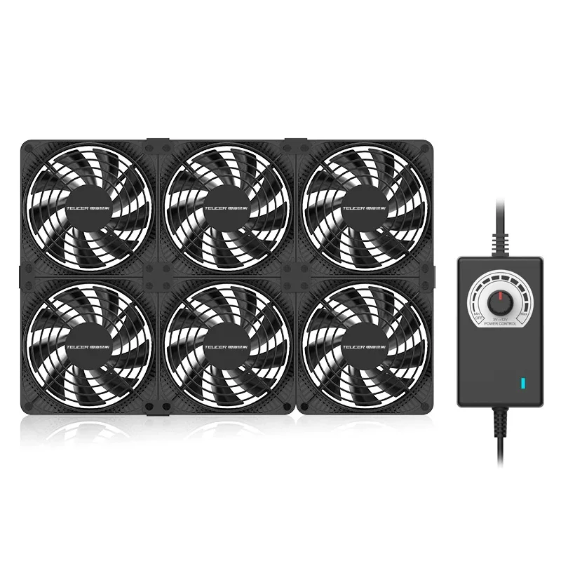 Teucer 3000rpm 120 mm Grande Volume de ar 220v Btc Máquina de Mineração Estação de Trabalho Gabinete Servidor Case Sistema de Refrigeração Ventilador com Adaptador - Imagem 3