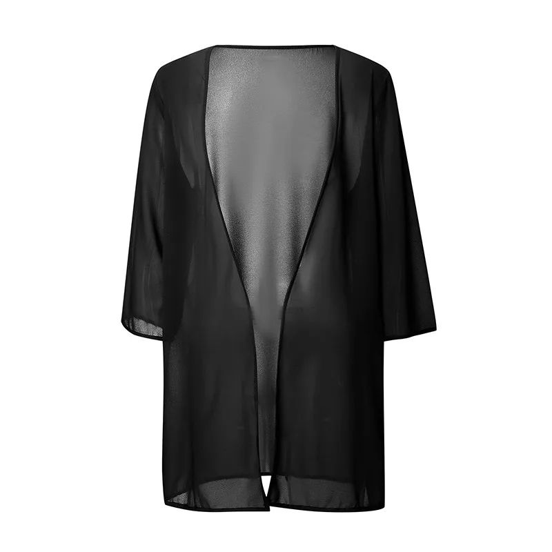 Women Sheer Chiffon Jacket Casual Beach Cover Up For Women Summer Lightweight Beach Dress Cardigans Blouse Shawl