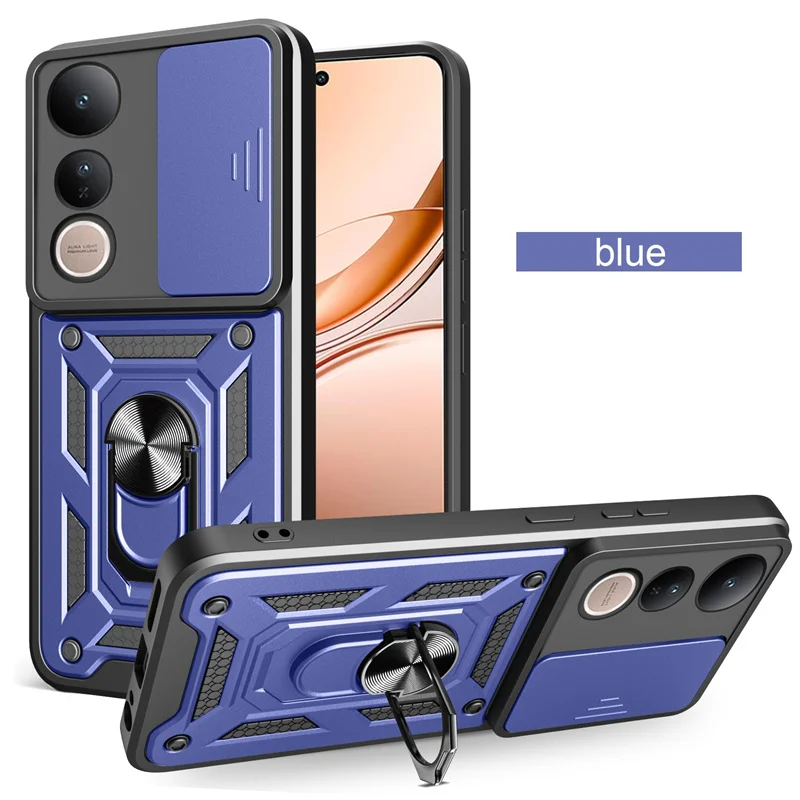 Enhanced Armor Case with Lens Protection and Magnetic Ring Holder