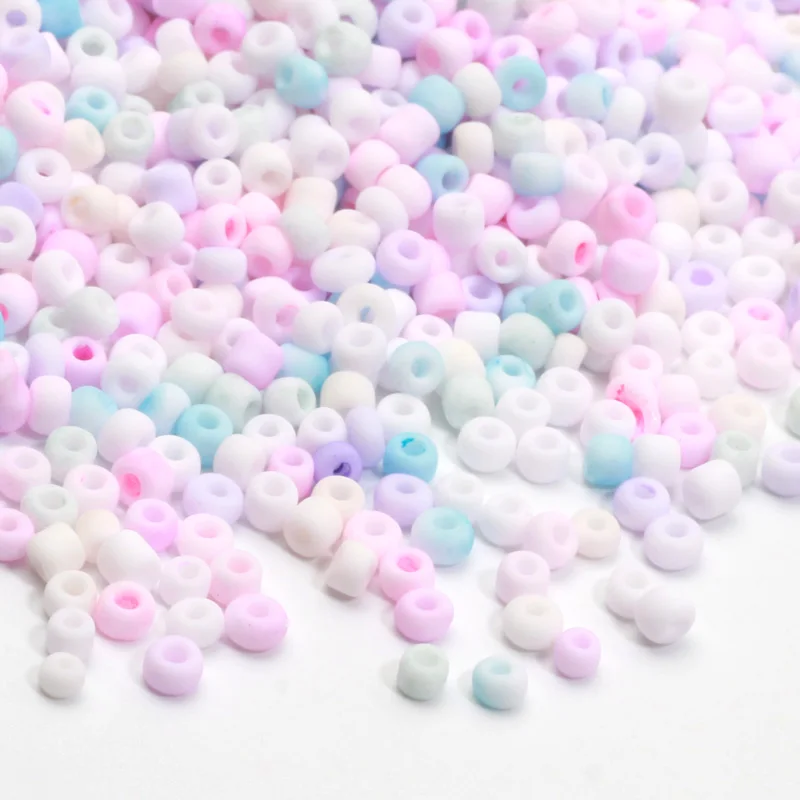 200/500 шт., стеклянные бусины для бижутерии, 3/4 мм