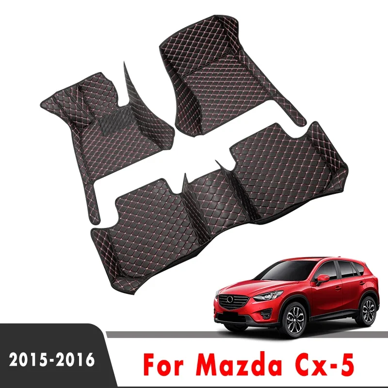 

Коврики LHD для Mazda Cx-5 CX5 CX 5 2016 2015, автомобильные коврики, аксессуары для интерьера автомобиля, водонепроницаемые противогрязные Чехлы, кожаные коврики