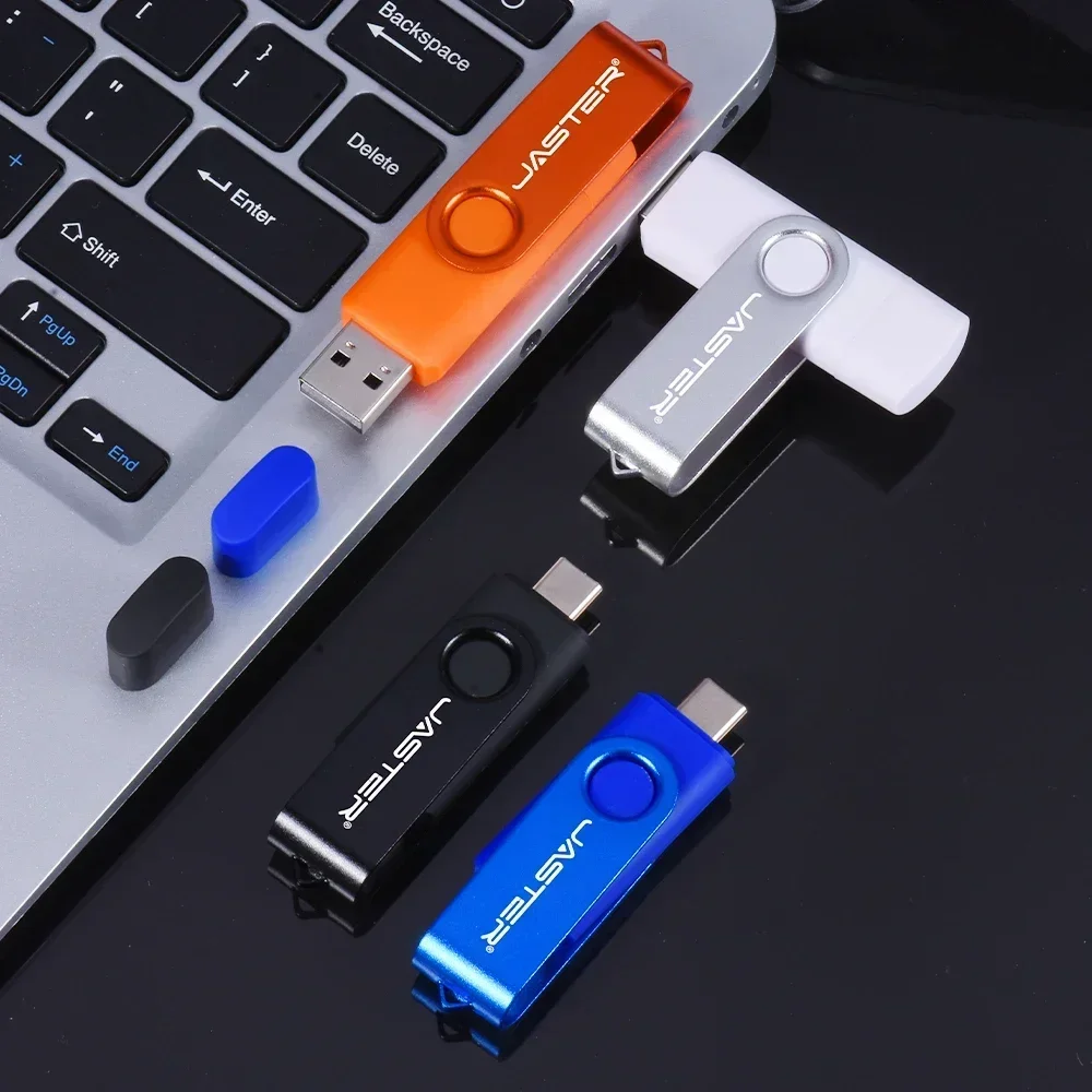 Jaster-otg Unidade Flash Usb Pen Drive Usb Tipo-c Disco u Portátil Logotipo Personalizado Rotativo 16gb 32gb 64gb 128gb 10 Pcs por Lote - Imagem 3