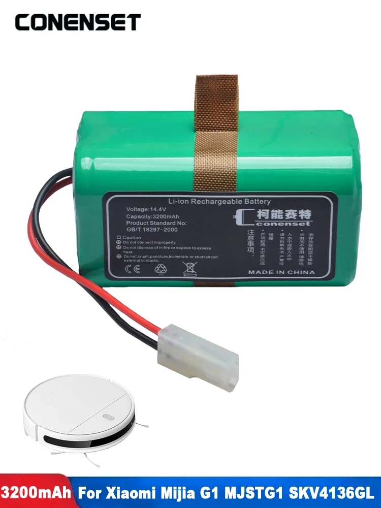 Li-ion Bateria para Isweep x3 Puppyoo R30 Pro R35 Robô Aspirador de pó Acessórios 14.4v 14.8v 3200mah - Image 4