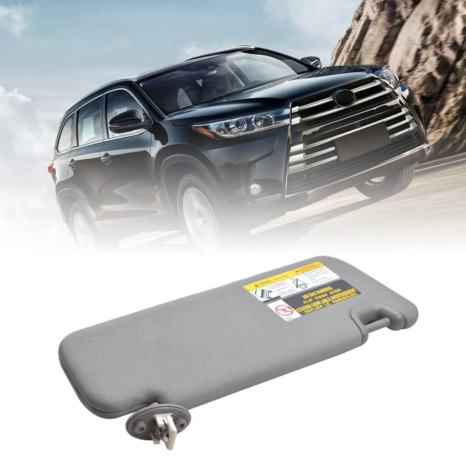 

Left Side Sun Visor for Toyota for highlander 2014-2019 Easy to Install