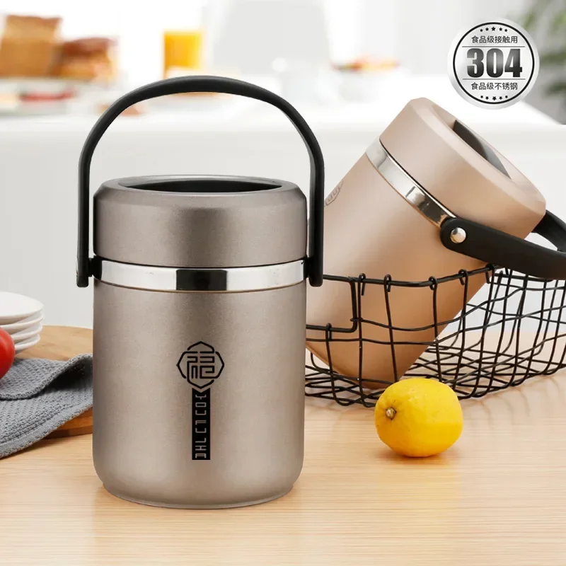 

Bento Portable Container Lunch Capacity Stainless Leakproof Thermos Thermal Office Vacuum Large Food Jar Insulated Steel Box