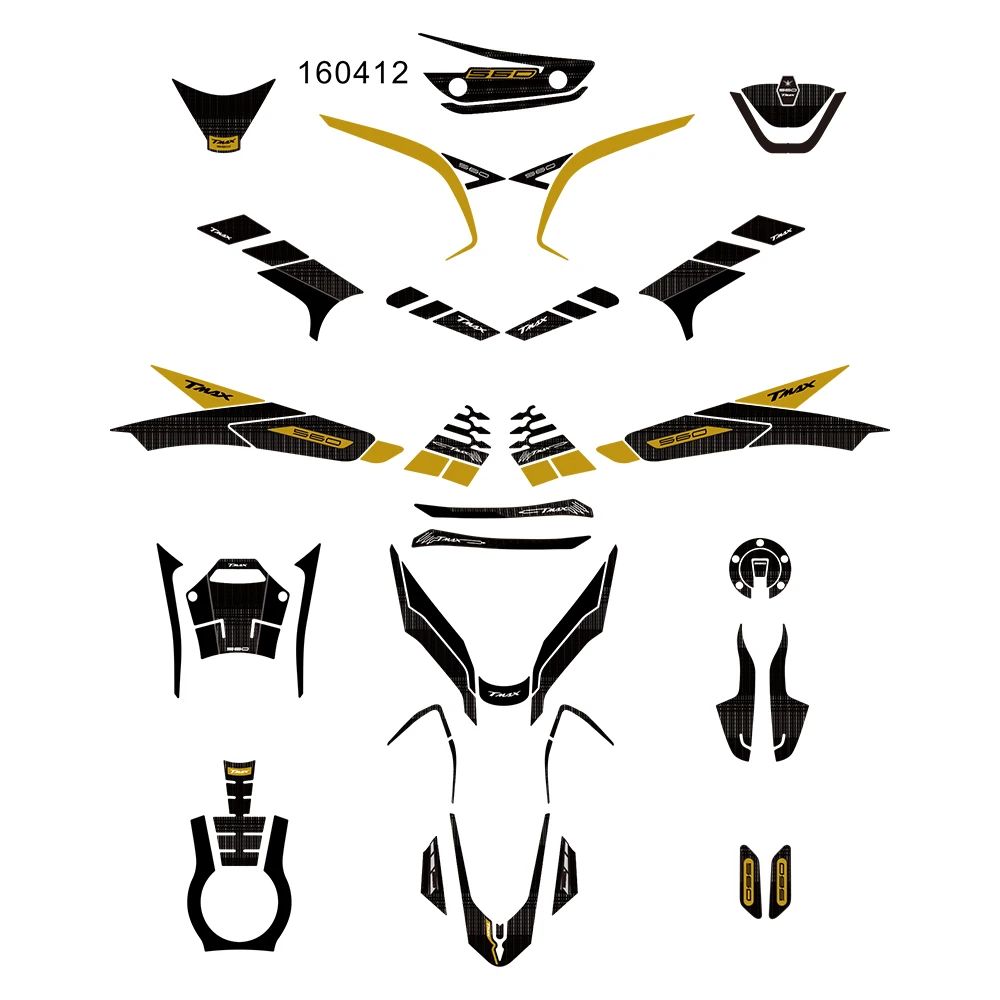 

Sticker 3D Tank pad Stickers fprotection kit Oil Gas Protector Cover Decoration For yamaha tmax 560 2022-2023