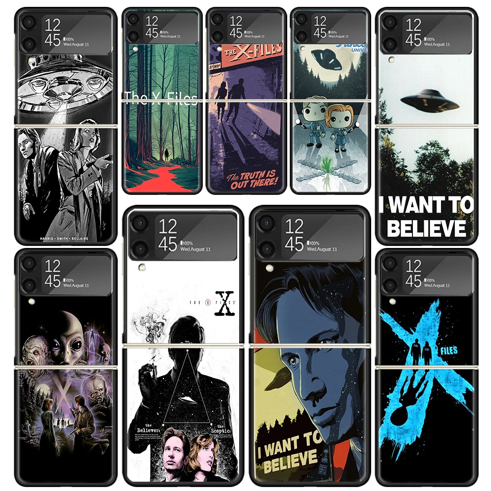 The X Files I Want To Believe Custodia Per Telefono Per Samsung Galaxy Z Flip4 Flip5 Flip3 Custodie Z Flip 3 4 5 5G Cover Posteriore Rigida Shell Fond