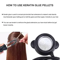 Grain de kératine italienne-50 gramme/LOT 50g granule de kératine couleur blanche pour cheveux I tip/U-tip 5