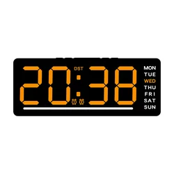 USB Powered LED Alarm Clock with Dual Alarms, Snooze Function, Adjustable Brightness, and Night Mode (BO)