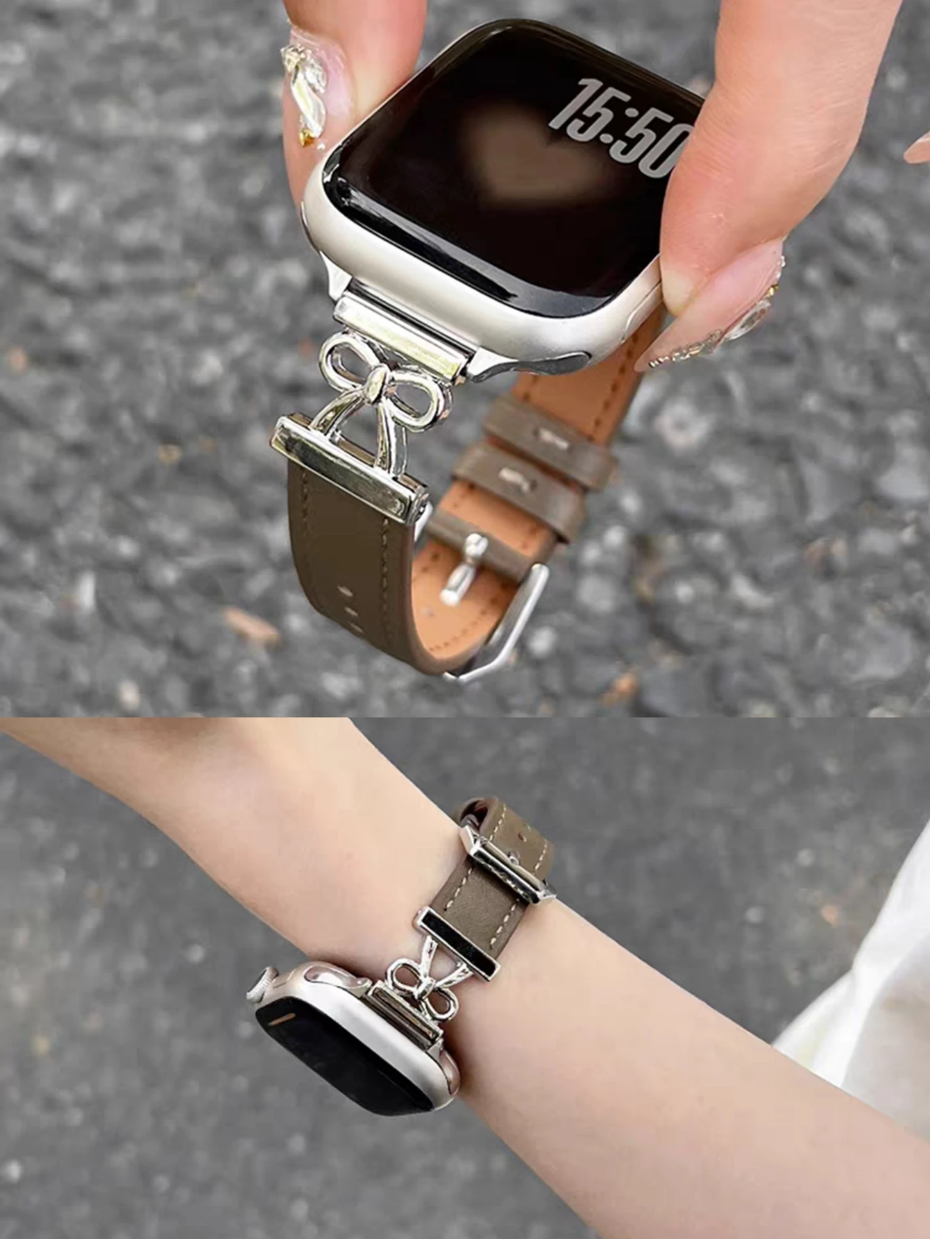 Elegant Leather Loop Wristband