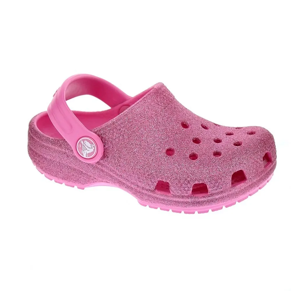 Crocs Classic Glitter Clog K Zapatos Bajos Niña Color Rosa . Zapatos Crocs Originales Envío Gratis