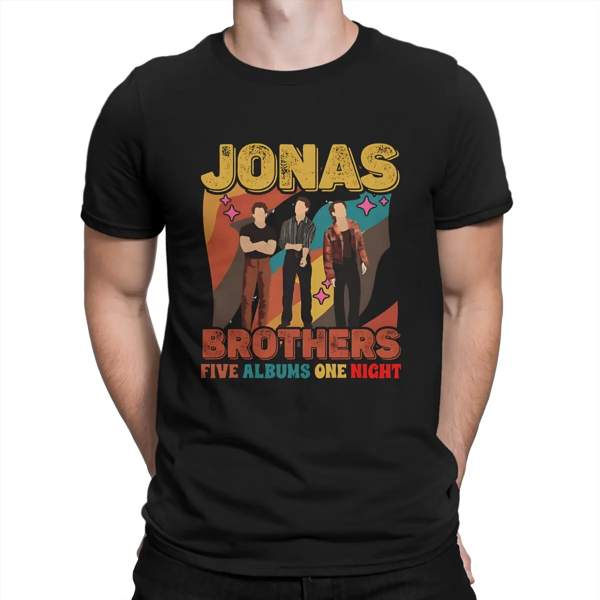 

Мужская футболка Jonas Tour 2023, хлопковые топы J-Jonas Brothers с коротким рукавом и круглым вырезом