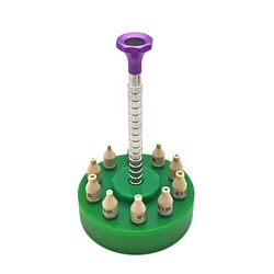High Precision Watch Hands Fitting Tool Set - 10 Sizes Press Setter for Watch Repair and Installation (Green)