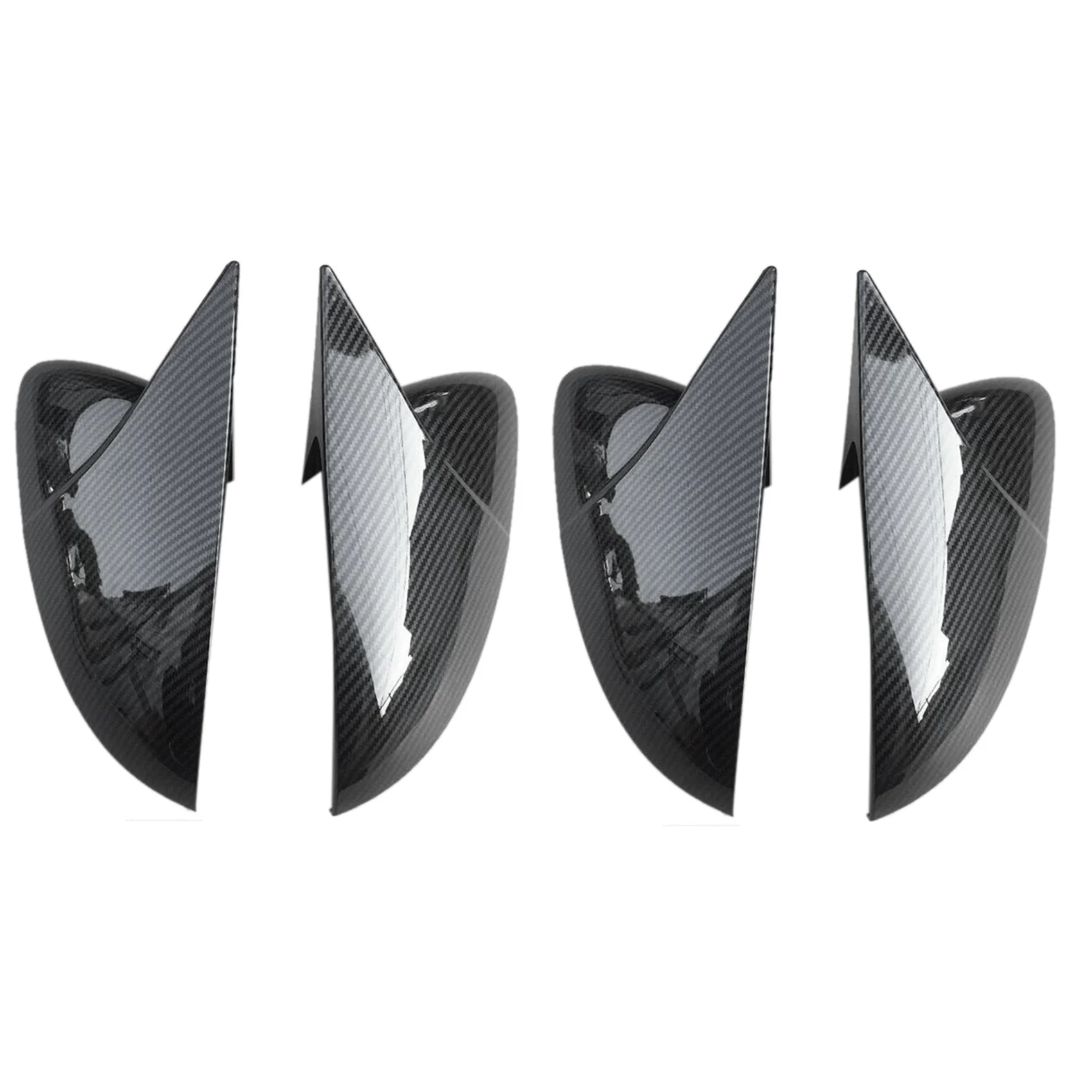 

4X for Scirocco 2009-2018 plastic Door Side Wing Rearview Mirror Ox Horn Cover Cap Car Accessories