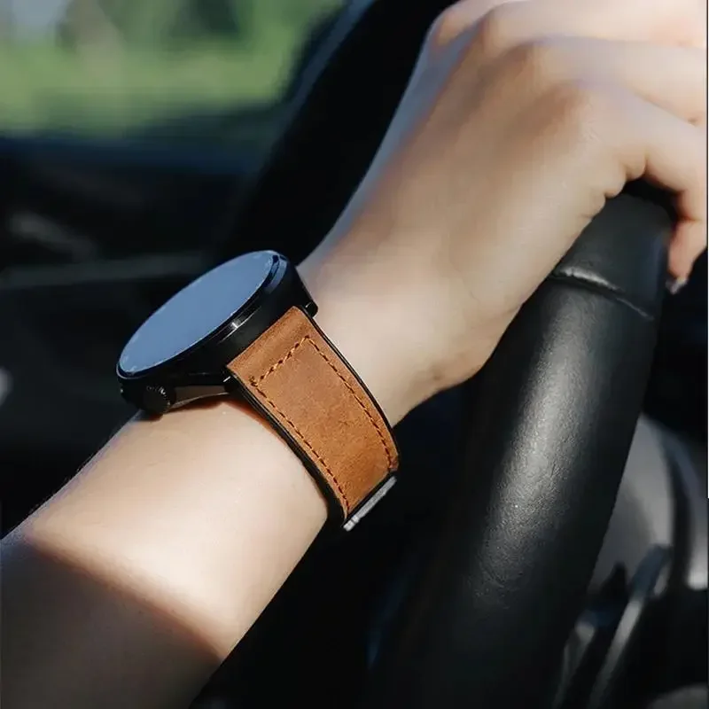 Premium Leather and Silicone Magnetic Bracelet Band